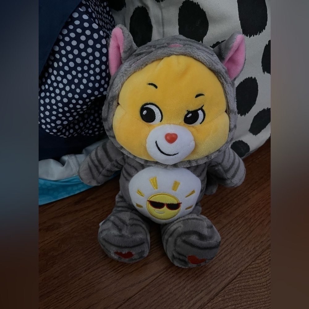 Basic Fun Plush Care Bears Unlock the Magic Plush Funshine Bear Kitty Cat 12"